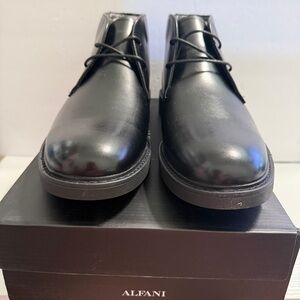 🆕 Alfani Men’s Black “Zane” Dress Chukka Boots 🌟13M 🌟Sleek Memory Foam Comfort